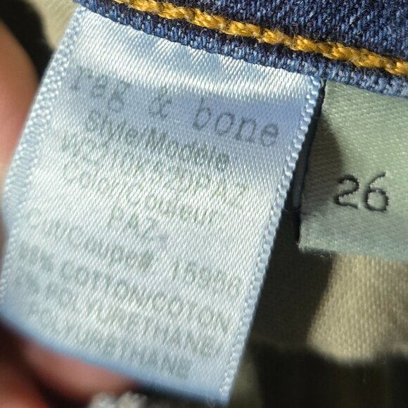 RAG & BONE ( 26 ) Ankle Bow Straight Leg Denim Skinny Jeans - Picture 8 of 8